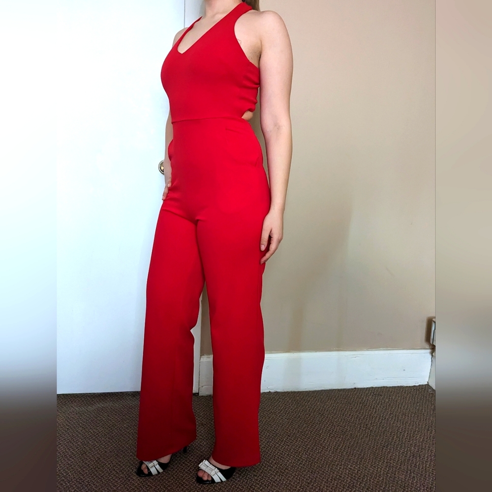Crystal Sky Red Jumpsuit